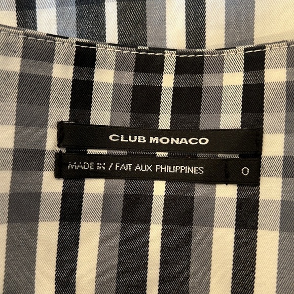 Women’s Club Monaco window pane plaid side zip fitted skirt size 0 - Picture 4 of 5